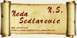 Neda Sedlarević vizit kartica